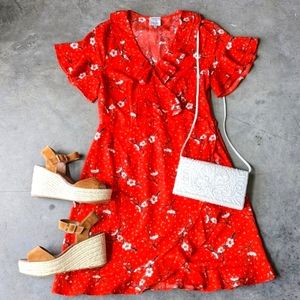Hi There from Karen Walker Red Ruffle Cherry Blossom Dress 10